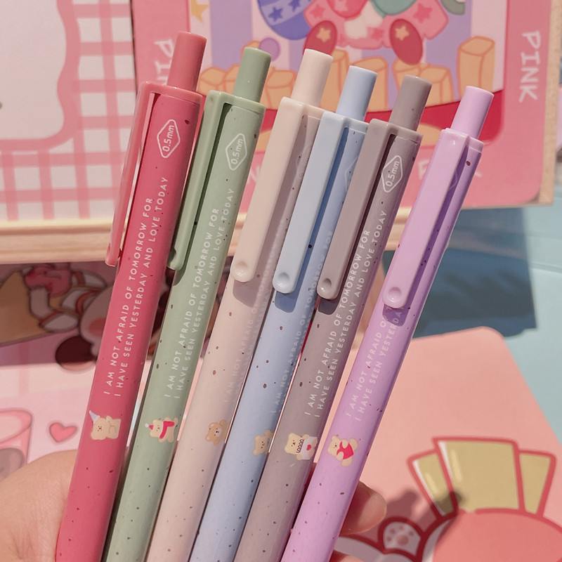 40pcs 귀여운 곰 젤 펜 학교 사무 용품에 대 한 한국어 편지지 펜 소녀 상품에 대 한 Kawaii 동물 펜 쓰기 액세서리